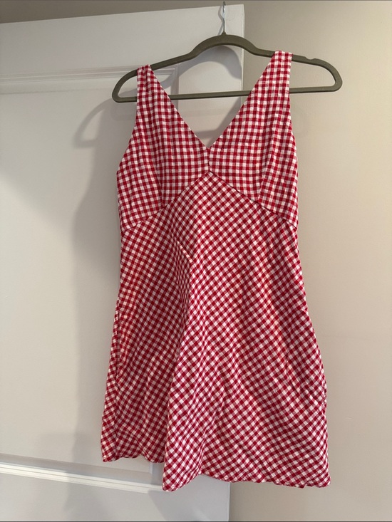 Abercrombie & Fitch Dresses & Skirts - Abercrombie & Fitch Red and White Gingham Mini Dress